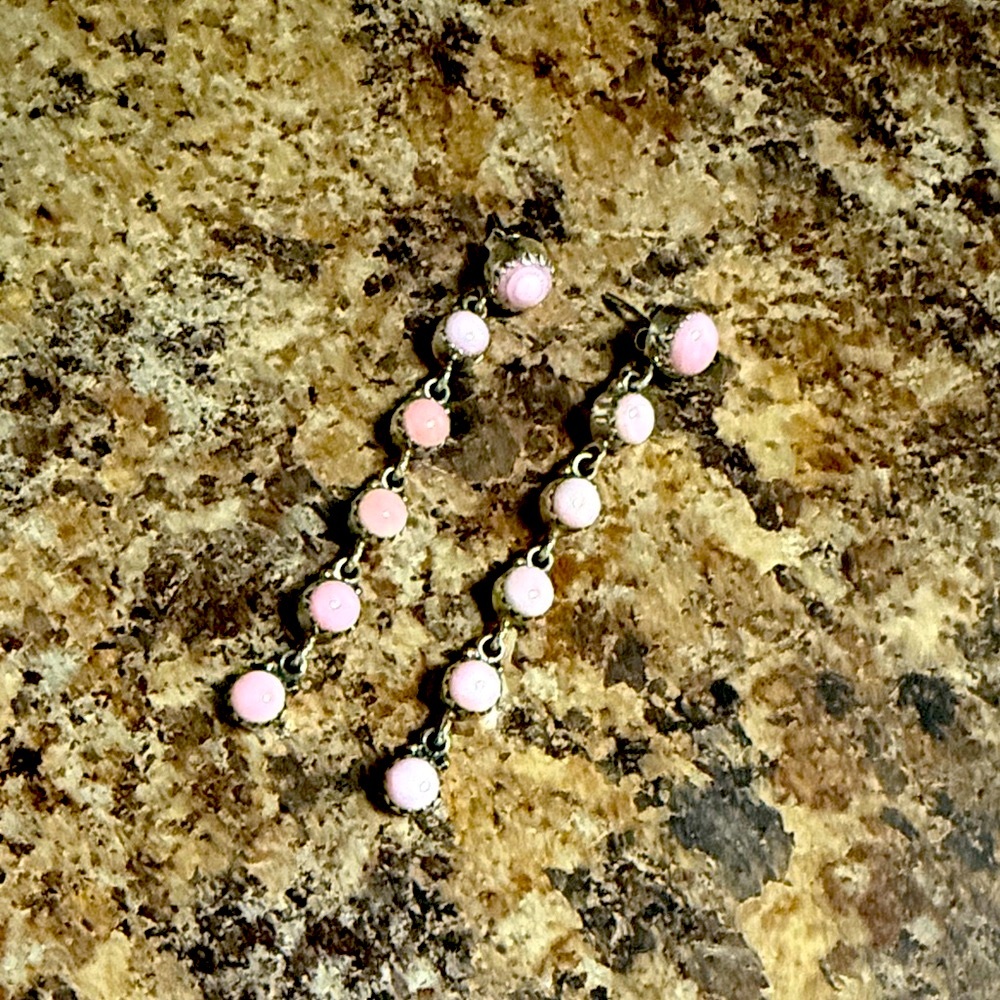 Pink Conch Dangle Earrings
